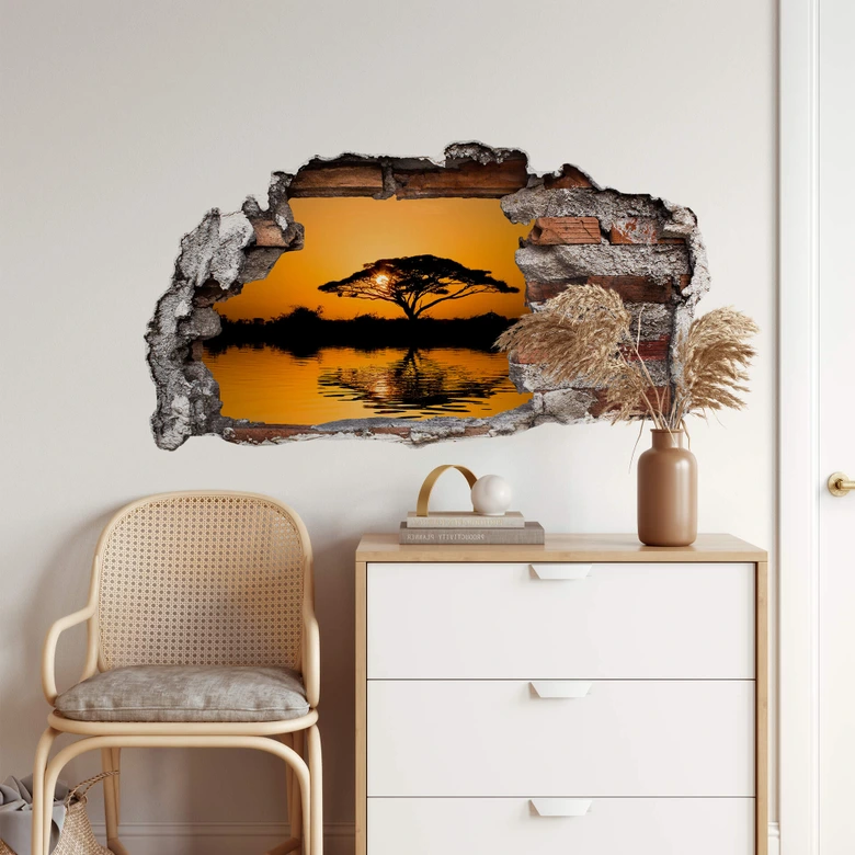 3D wall sticker Africa 