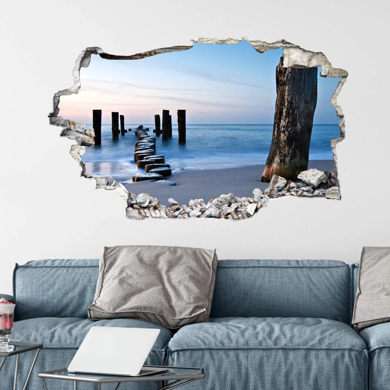 3D Wandtattoo Shore in the Evening 