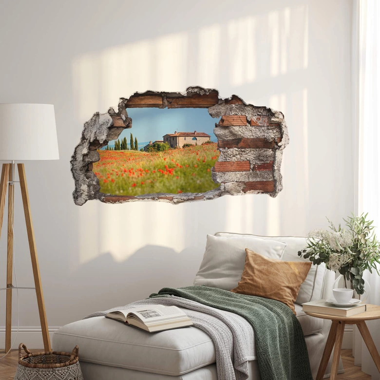 Sticker mural 3D Toscane  