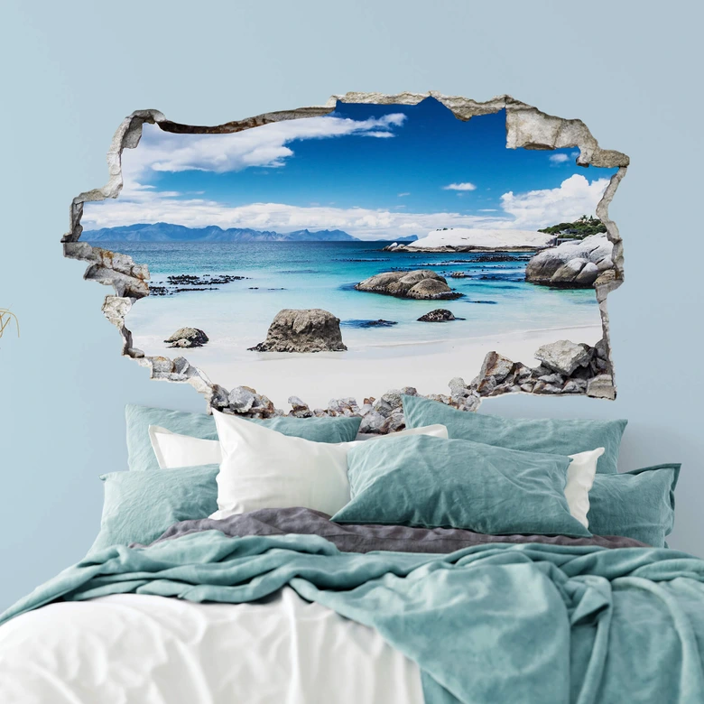 Sticker mural 3D Cap ouest 