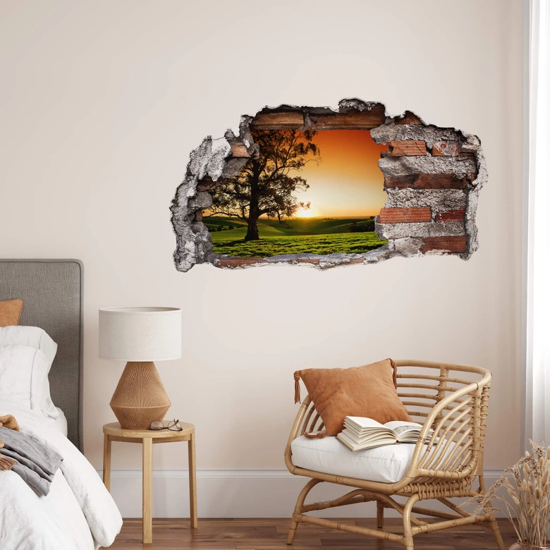 3D wall sticker Breathtaking Sunset 