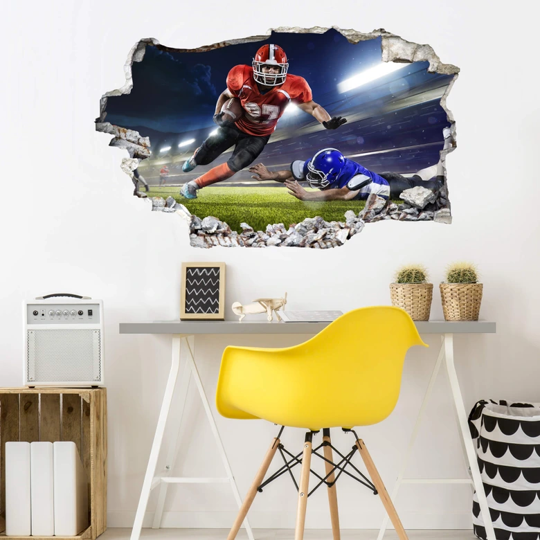 3D Wandtattoo American Football Spieler 01 