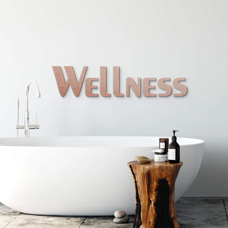 Decorative Letters alu-dibond copper - Wellness 