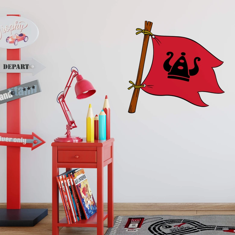 Muursticker Vikingvlag 