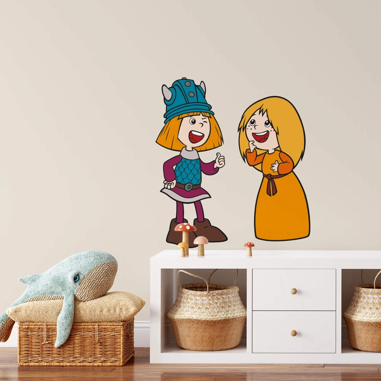 Wandtattoo Wickie und Ylvi 