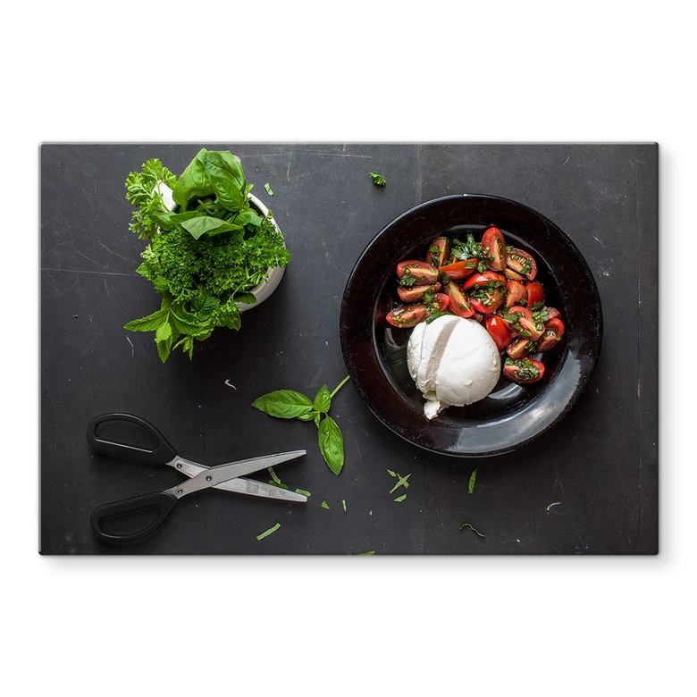 Spritzschutz Tomate Mozzarella 
