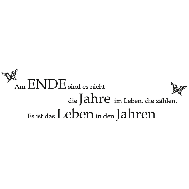 Wandtattoo Am Ende sind es nicht die Jahre... 02 