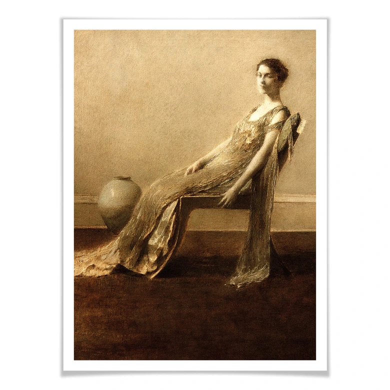 Poster - Dewing - Grün und Gold 