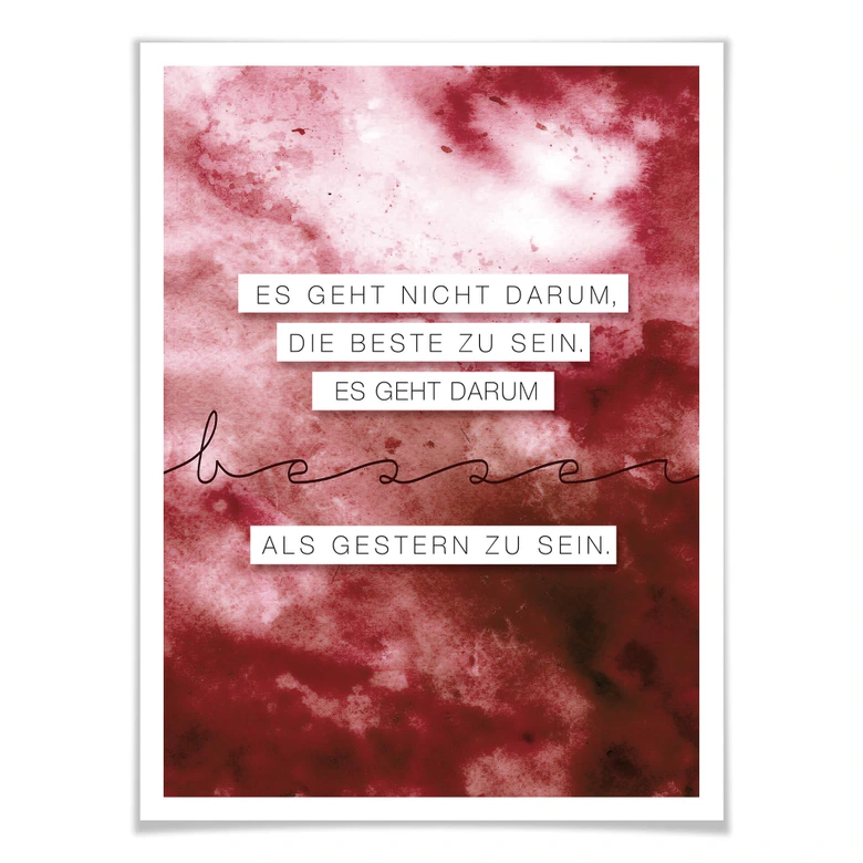 Poster -Sei besser als gestern 