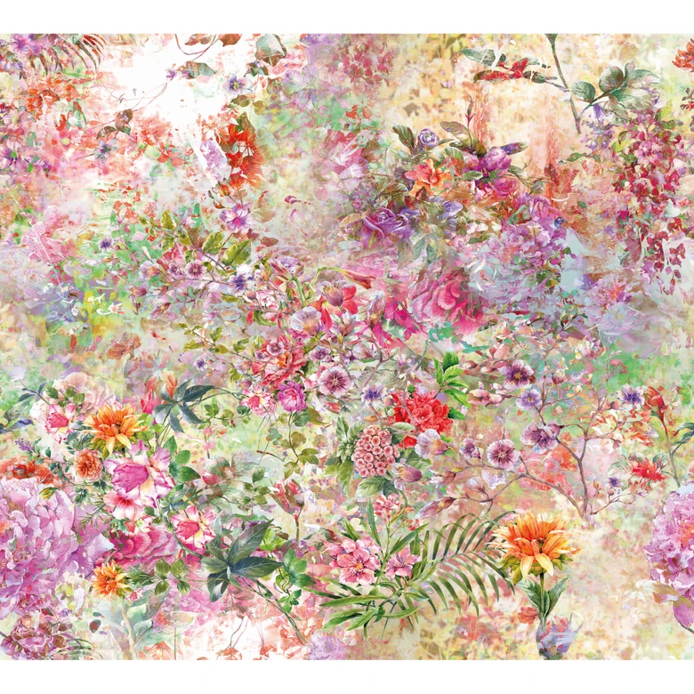 Fototapete Wilde Blumen Collage 