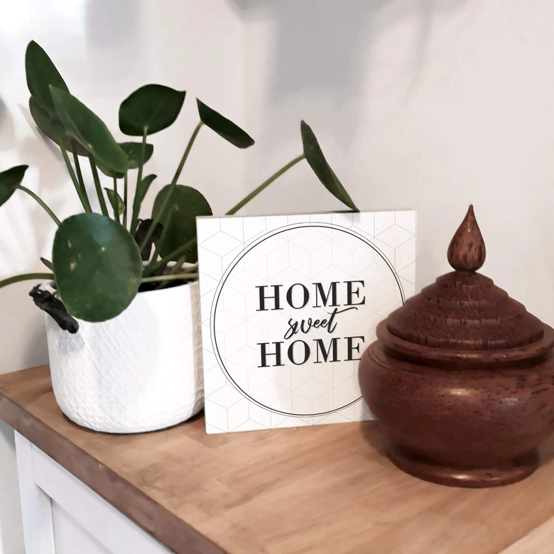 Bloc en bois à poser - Home sweet home 