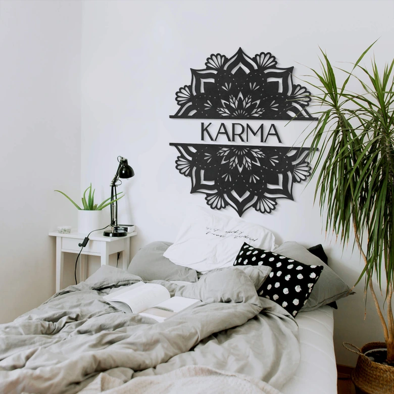 MDF - Holzdeko - Mandala Karma 