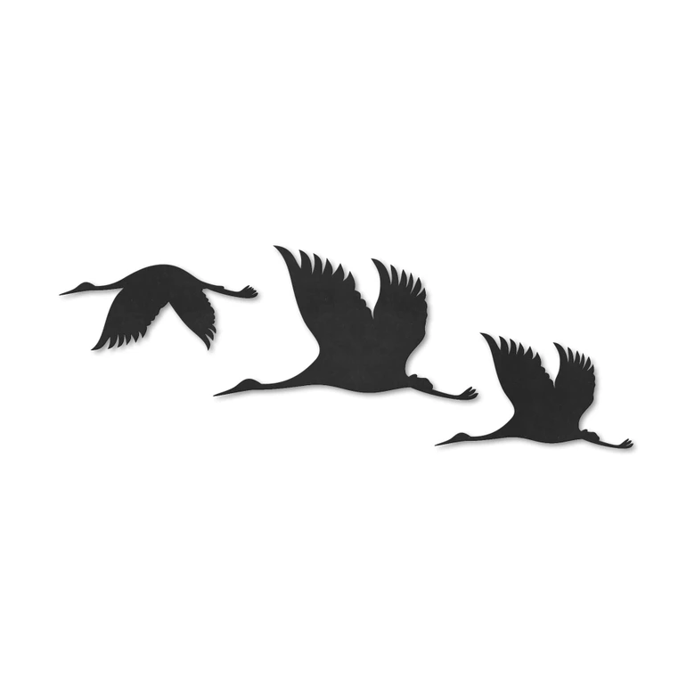 MDF - Holzdeko Kraniche Vogelschwarm 01 