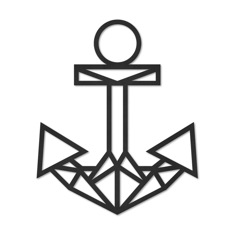MDF - Holzdeko Origami Anker 