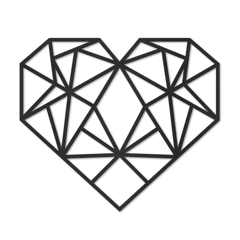 MDF - Holzdeko Origami Herz 