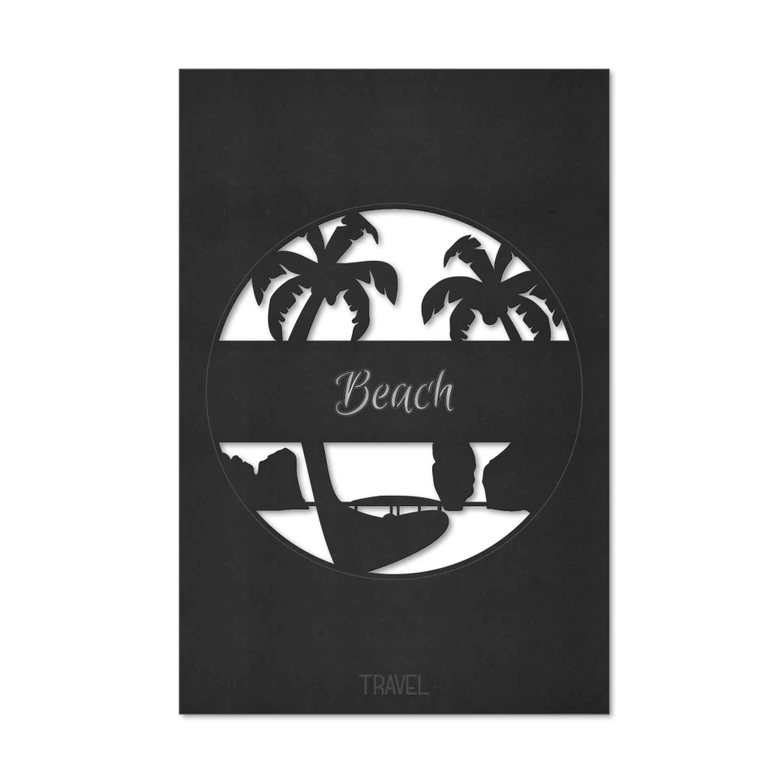 MDF - Holzdeko Travel Beach 