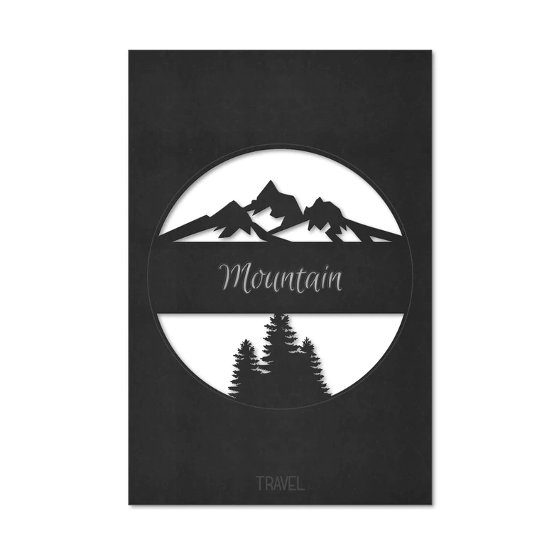 MDF - Holzdeko Travel Mountain 