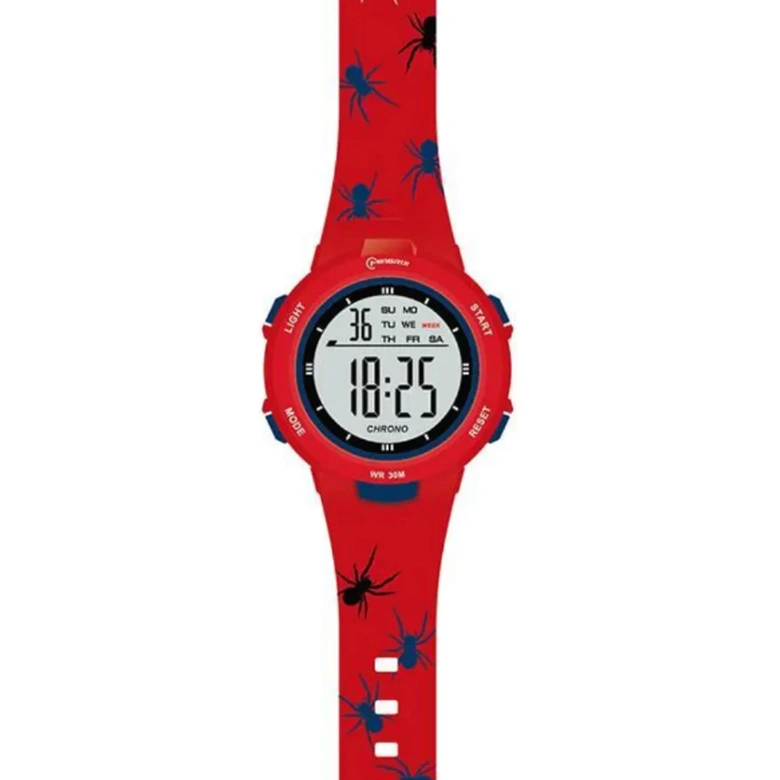 Sport Armbanduhr | Digitale Uhr für Kinder und Jugendliche | Rot Spinnen 