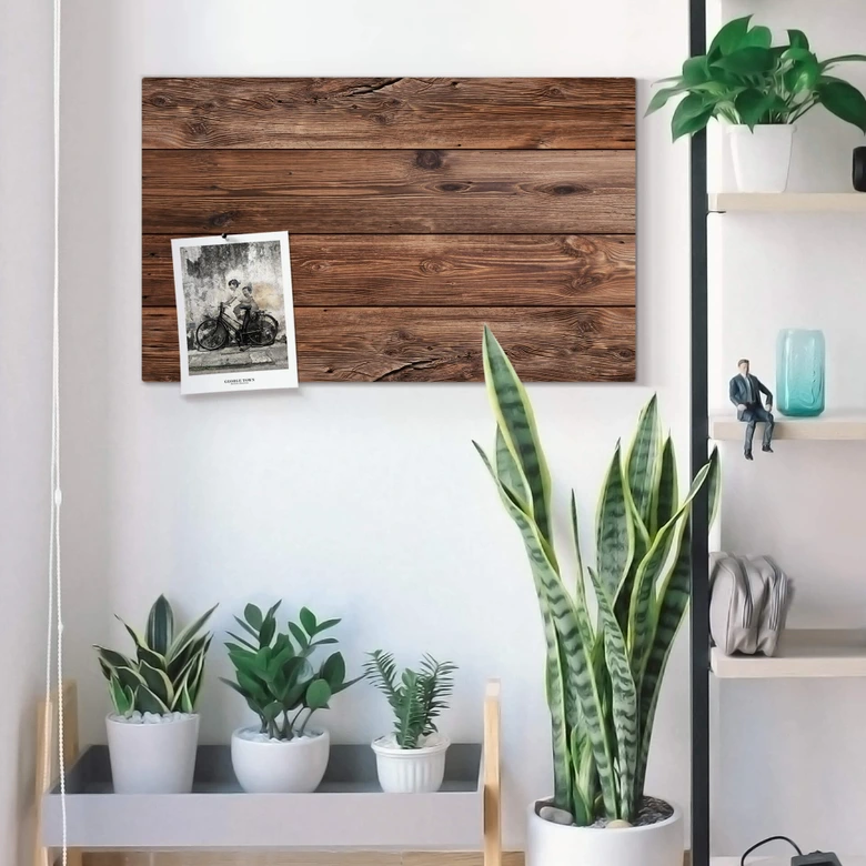 Canvas Prikbord - Houten Panelen 