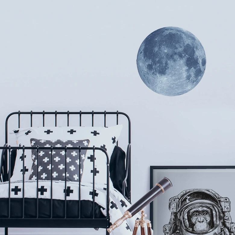 Glow in the Dark Muursticker Maan 