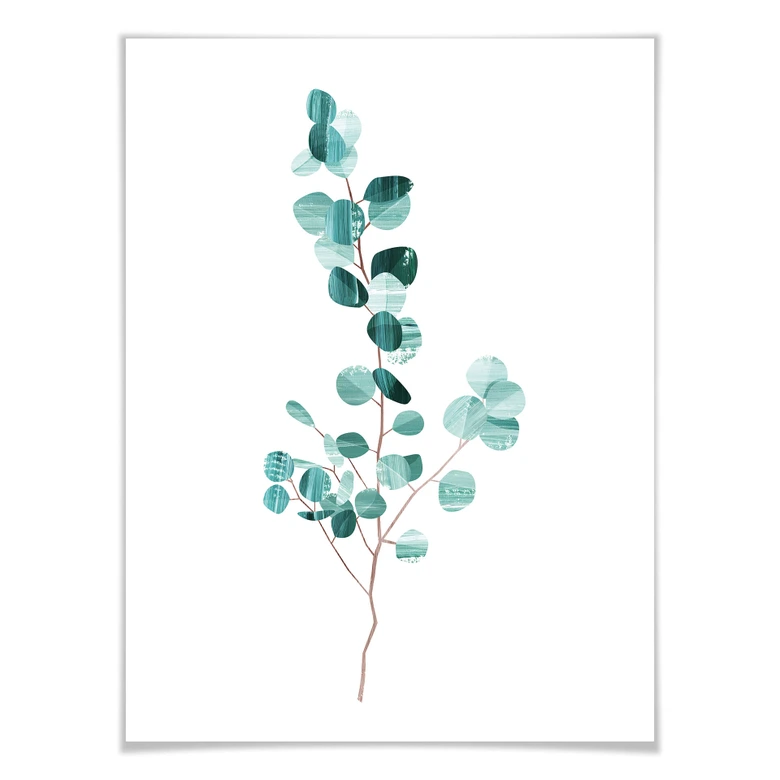 Poster Goed Blauw - Das Eukalyptusblatt 