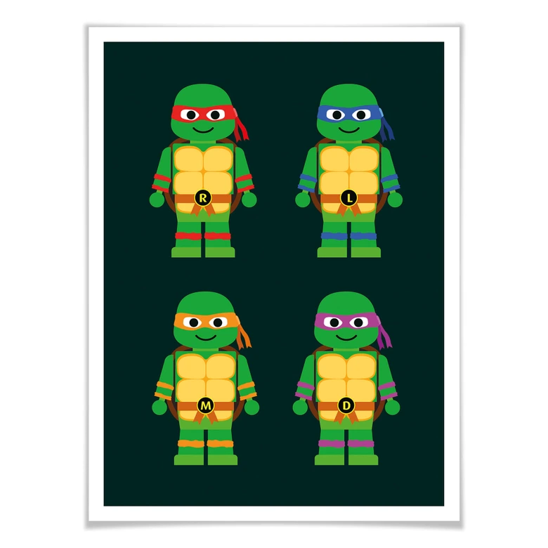 Poster Gomes - Teenage Mutant Ninja Turtles Spielzeug 