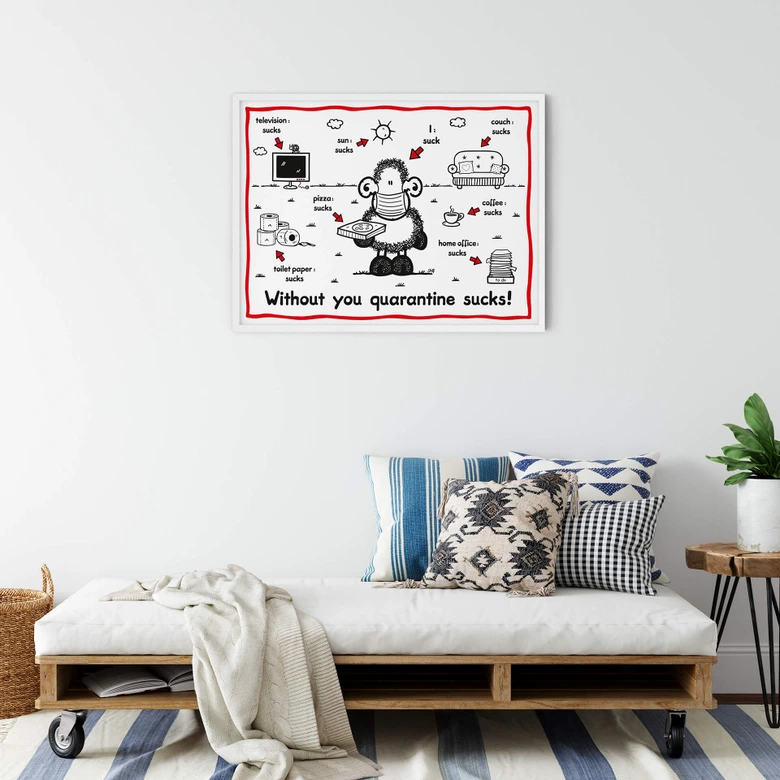 Poster Sheepworld - Quarantine sucks 