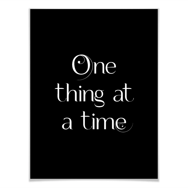 Póster Una cosa a la vez 