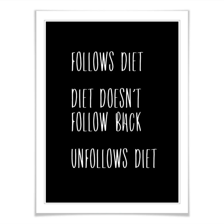 Poster följer inte diet 