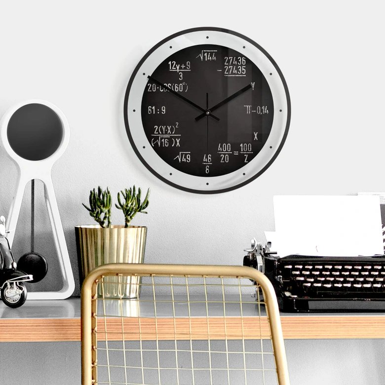 Horloge murale en verre - Formules  