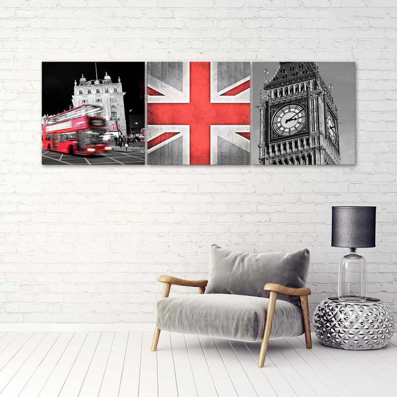 Leinwandbild 3-teilig, London City 