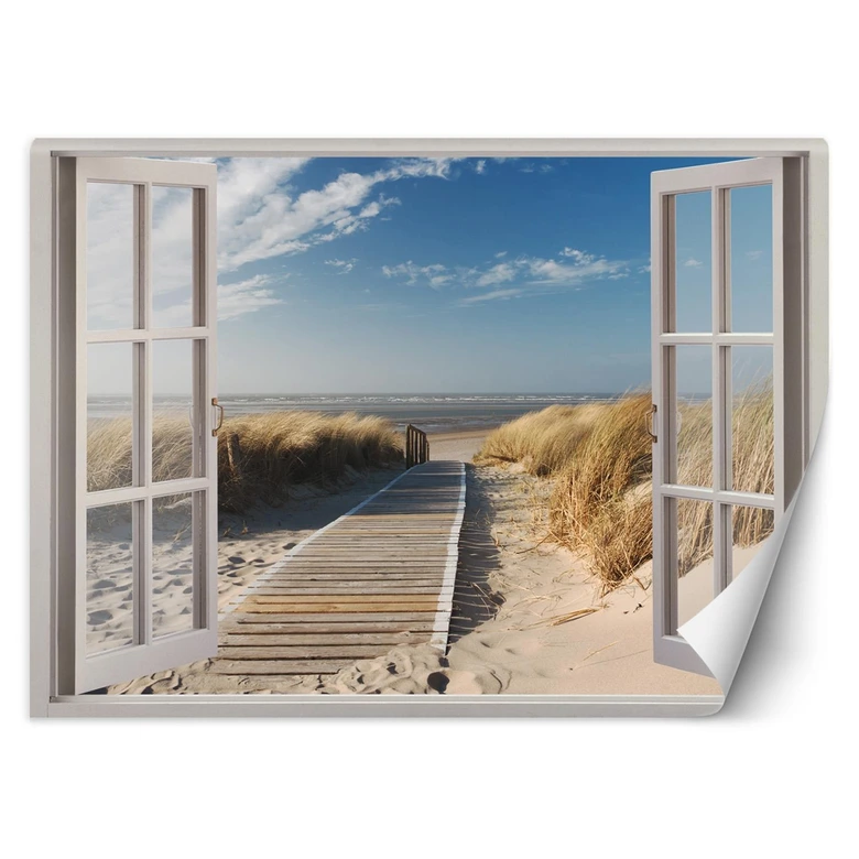 Fototapete Fensterblick Abstieg zum Strand 