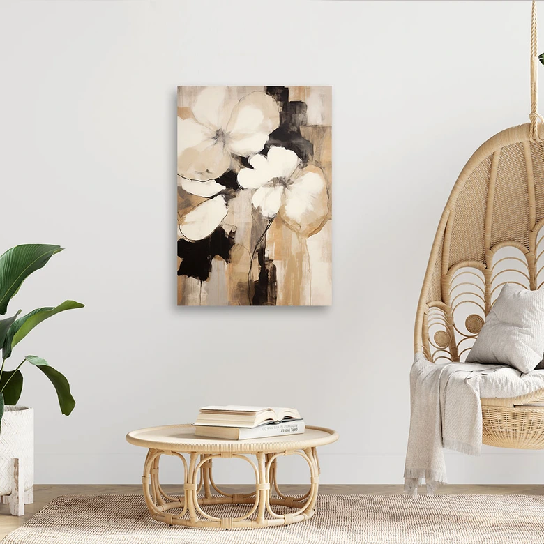 Leinwandbild, Boho-Blumen 