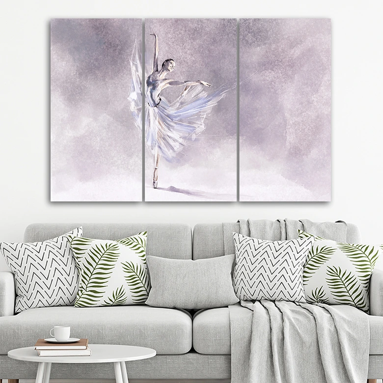 Leinwandbild 3 teilig, Ballerina Pirouet 
