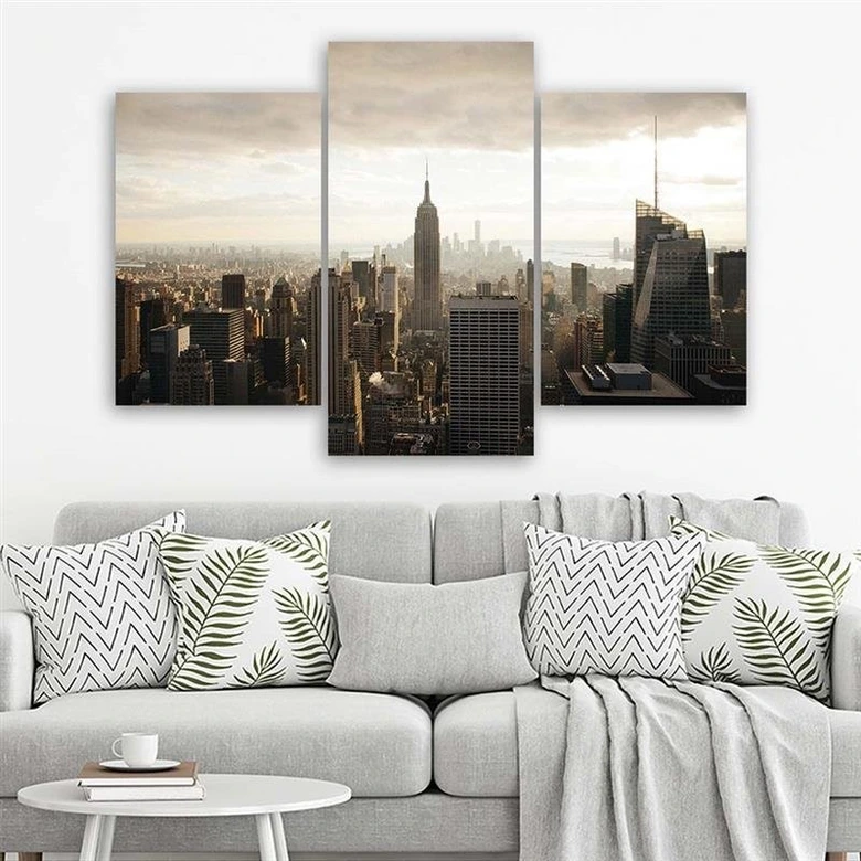 Leinwandbild 3-teilig, New York City Stadt Panorama 