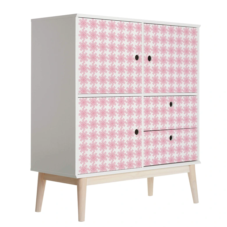Möbelfolie, Dekofolie - abwischbar - Margeriten Rosa 