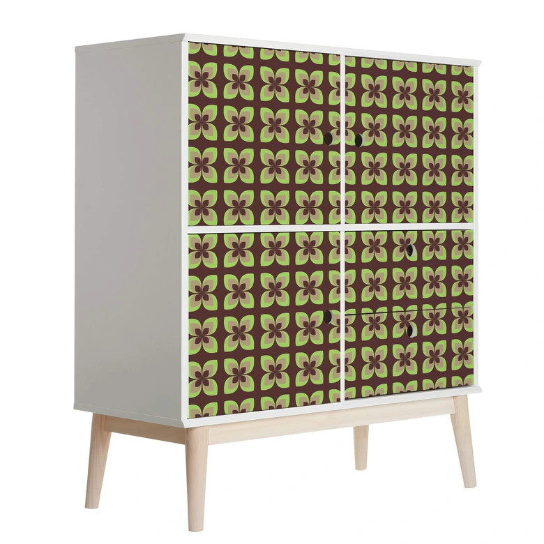 Sticker meuble, Film décoratif adhésif - lavable - Rétro 