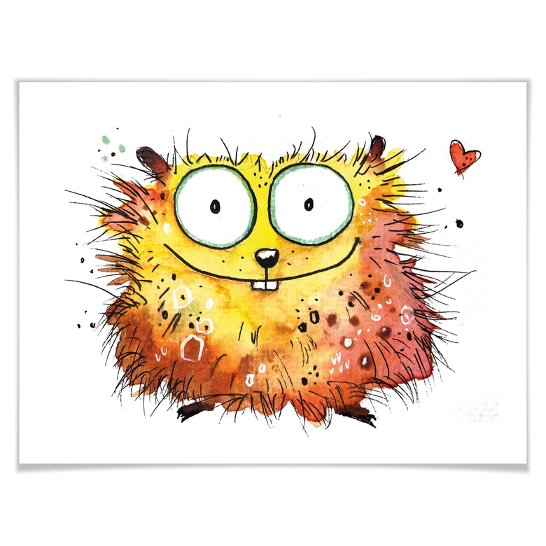 Poster Hagenmeyer - Hamster heureux 