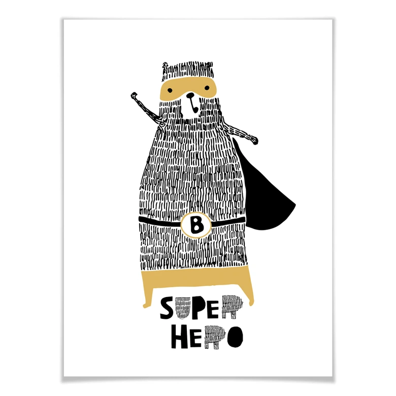 Poster - Bärenstarker Superheld 
