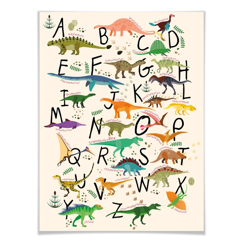 Poster Dinosaur Alphabet 