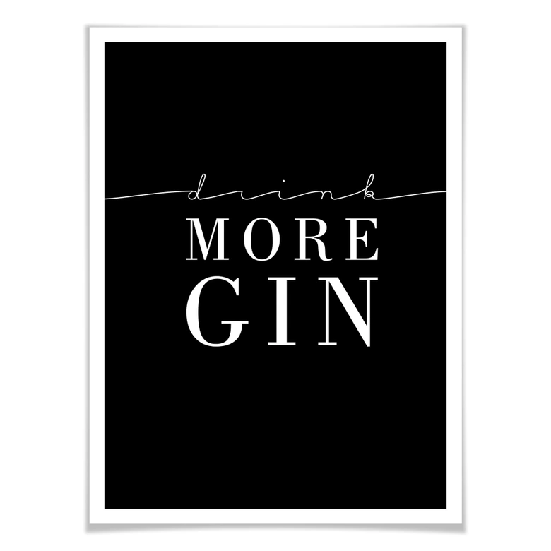 Poster Drink more Gin 