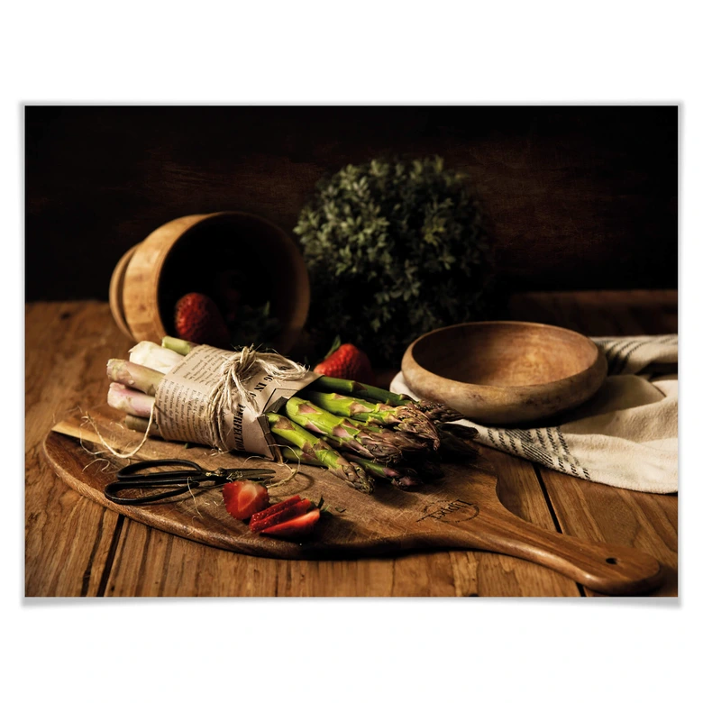 Poster Frischer Spargel 