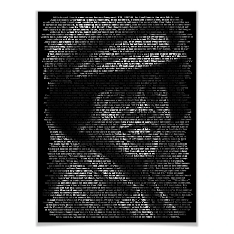 Poster Heine - Michael Jacksons Biographie 