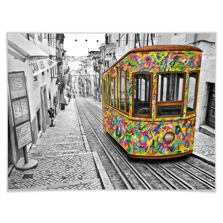 Poster Ben Heine - Tram in Lissabon 