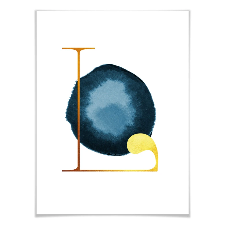 Poster – Een Gouden letter L 