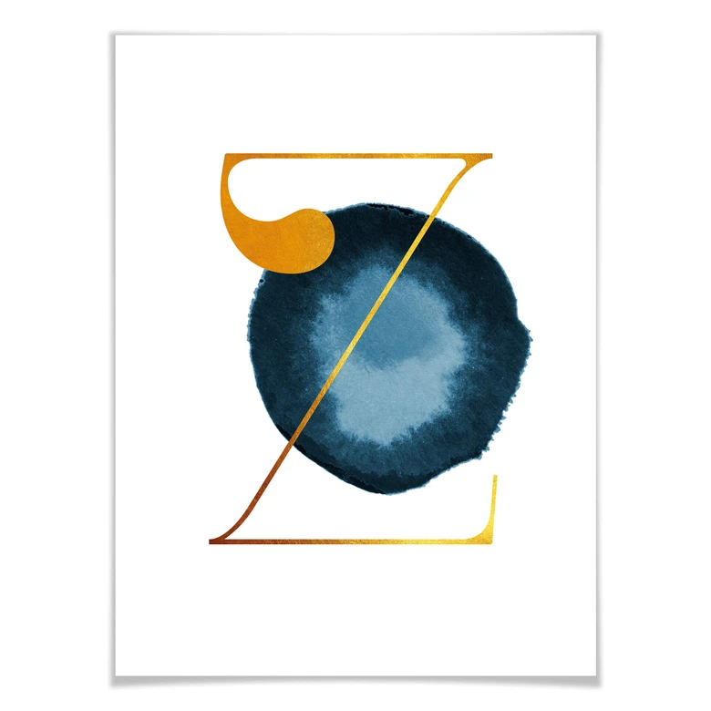 Poster – Een Gouden letter Z 