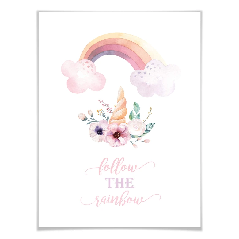 Póster Kvilis - Sigue el arco iris - Arco iris en el paraíso 