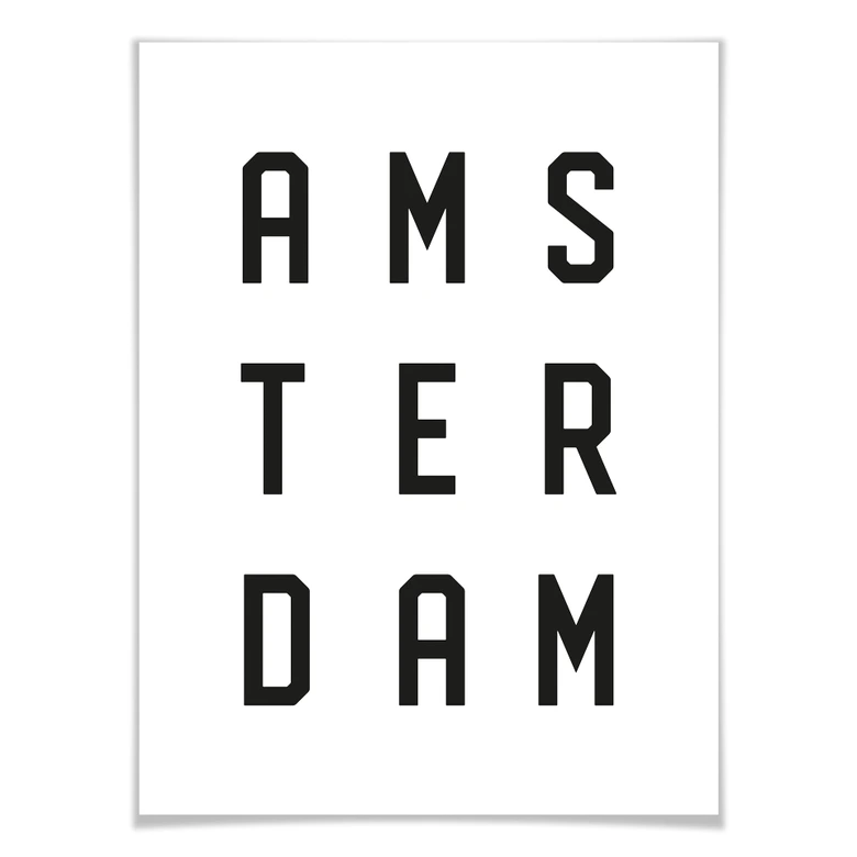 Poster - Typographie Amsterdam 