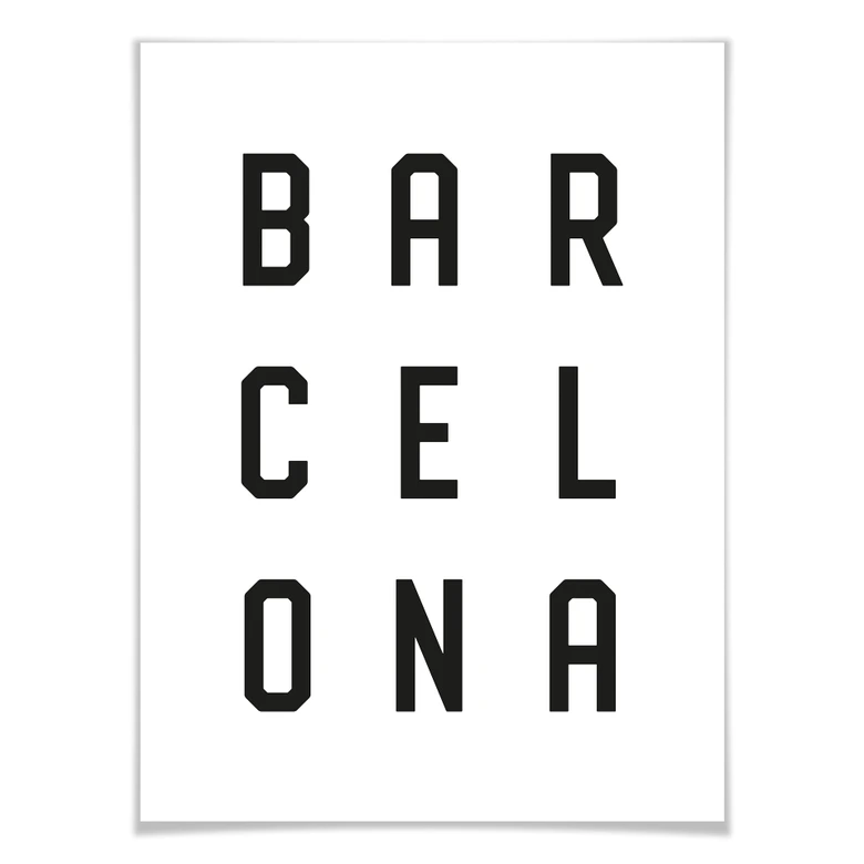 Poster - Typographie Barcelona 