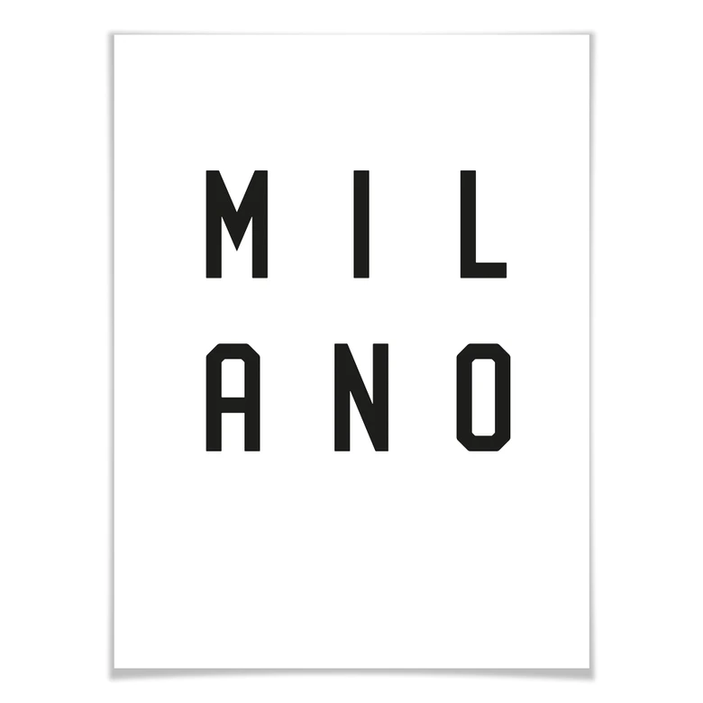 Poster - Typographie Milano 